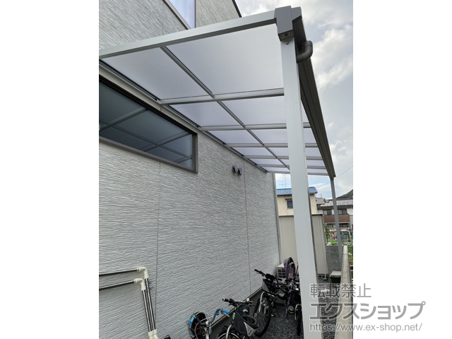 岡山県倉敷市ののテラス屋根 ソラリア F型 テラスタイプ 単体 積雪〜20cm対応 施工例