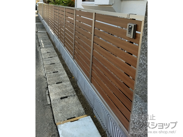 神奈川県小田原市ののフェンス・柵 モクハイフェンス フリーポールタイプ 施工例