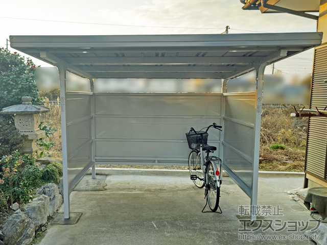 福島県郡山市ののサイクルポート・駐輪場 【特注】イナバ自転車置場 BFタイプ 独立タイプ 一般型 施工例