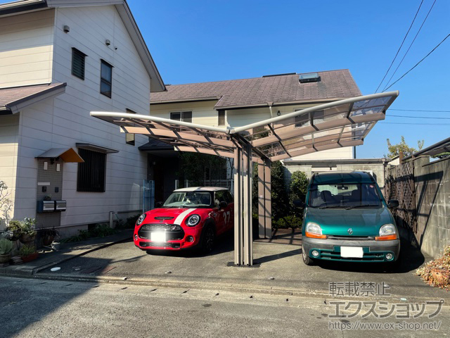 福岡県久留米市ののカーポート ネスカR (ラウンドスタイル) Y合掌 積雪〜20cm対応 施工例