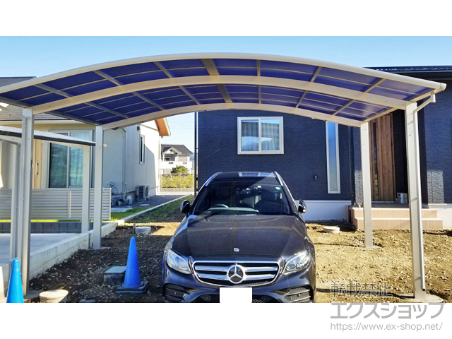 群馬県安中市ののカーポート プレシオスポート ワイド 積雪〜20cm対応 施工例