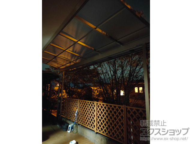 大阪府和泉市ののテラス屋根 ソラリア F型 テラスタイプ 単体 積雪〜20cm対応 施工例