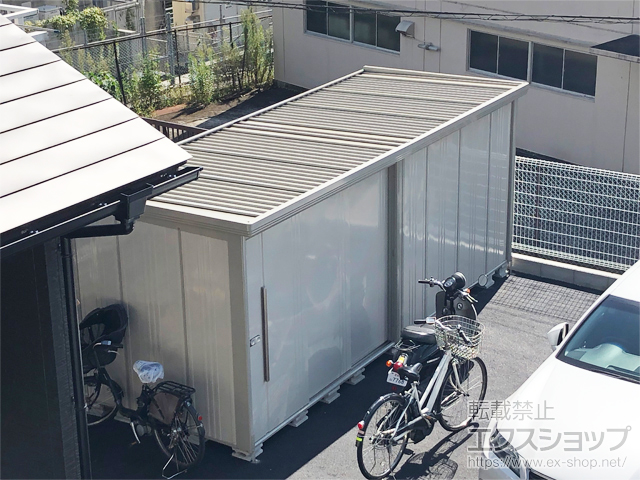 京都府京都市のの物置・屋外倉庫 Mr.ストックマンダンディ 一般型 結露減少型 5079×1922×2110 ND-Z5019-W 施工例