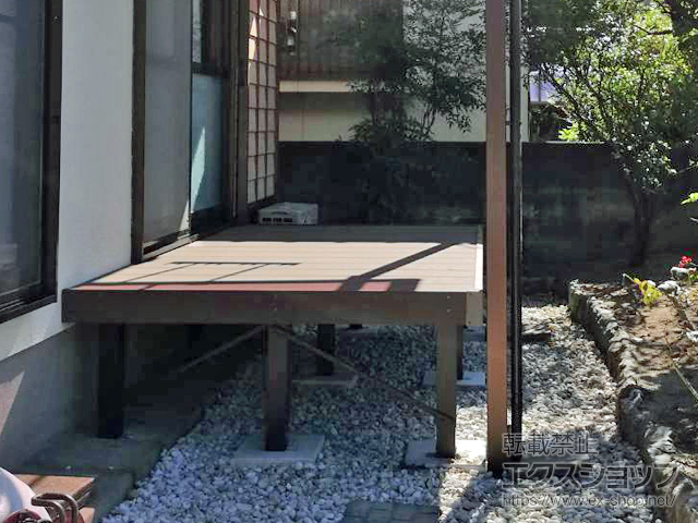 福岡県北九州市ののウッドデッキ マージウッドデッキ 施工例