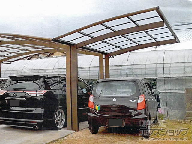 岡山県倉敷市ののカーポート プレシオスポート 積雪〜20cm対応 施工例
