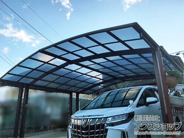 岡山県井原市ののカーポート レイナポートグラン M合掌　積雪〜20cm対応 施工例