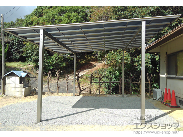 山口県山陽小野田市ののカーポート ソリッドポート ワイド 積雪〜20cm対応 施工例