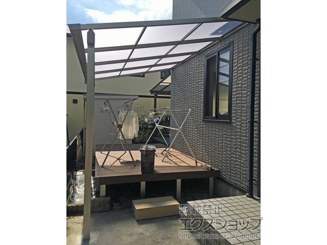 愛知県豊明市ののテラス屋根 ソラリア F型 テラスタイプ 単体 積雪〜20cm対応 施工例