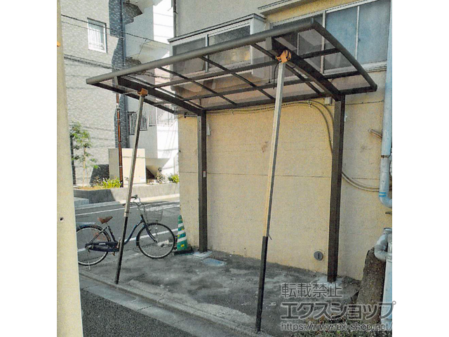 東京都葛飾区ののサイクルポート・駐輪場 フーゴRミニ (ラウンドスタイル) 積雪〜20cm対応 施工例