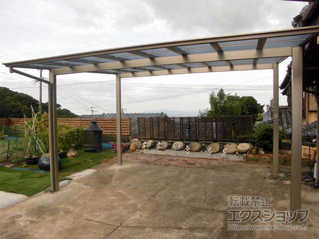 長崎県雲仙市ののカーポート ソリッドポート ワイド 積雪〜20cm対応 施工例