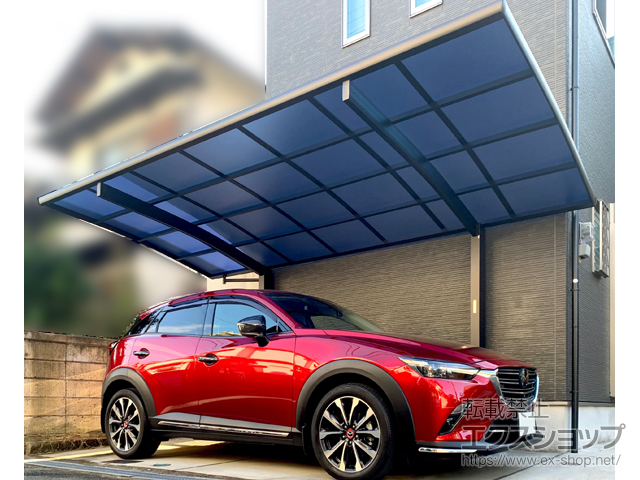 大阪府大阪狭山市ののカーポート プレシオスポート 積雪〜20cm対応 施工例