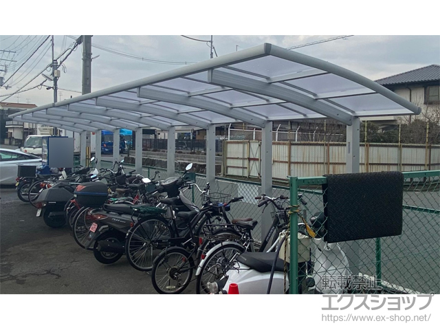 大阪府東大阪市ののサイクルポート・駐輪場 レイナポートグランミニ 縦連棟積雪〜20cm対応 施工例