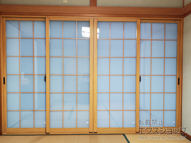 大分県由布市のの玄関ドア、二重窓（内窓） インプラス 引違い窓 4枚建 施工例