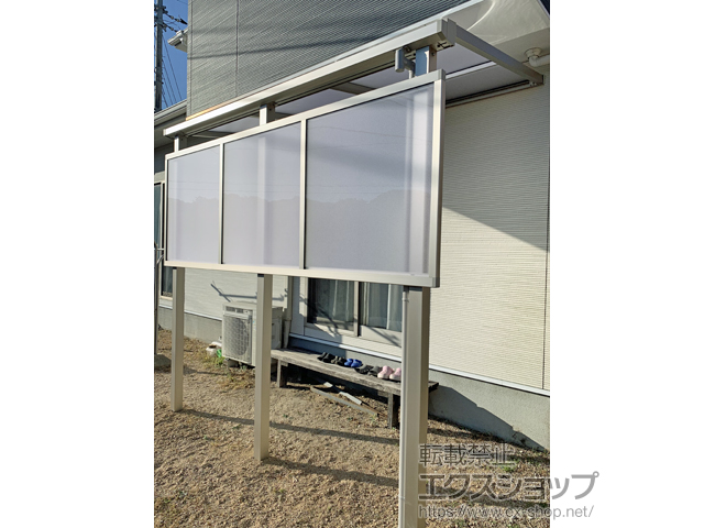 山口県山陽小野田市ののテラス屋根 プレシオステラスII F型 テラスタイプ 単体 積雪〜20cm対応 施工例