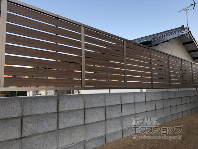 福岡県久留米市ののフェンス・柵 モクハイフェンス フリーポールタイプ 施工例