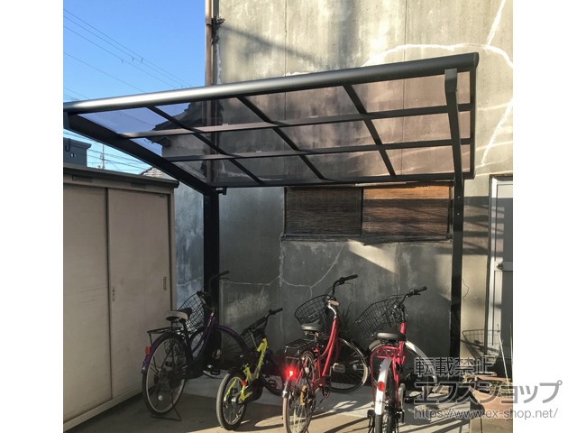 兵庫県加古川市ののサイクルポート・駐輪場 ネスカRミニ (ラウンドスタイル) 積雪〜20cm対応 施工例