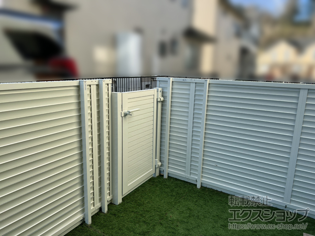 福島県二本松市のの門扉 開き門扉AB YM2型 片開き　柱使用 施工例