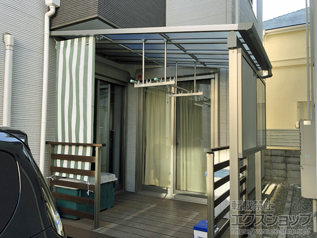 兵庫県西宮市ののテラス屋根 ソラリア F型 テラスタイプ 単体 積雪〜20cm対応 施工例