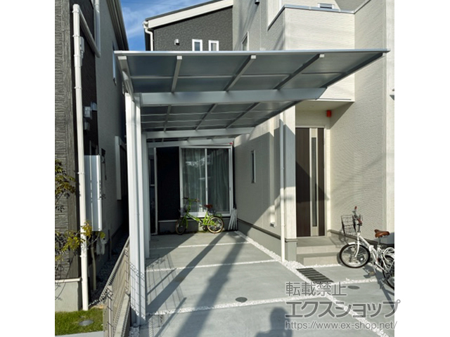 大阪府八尾市ののカーポート ネスカF (フラットスタイル) 延長 積雪〜20cm対応 施工例