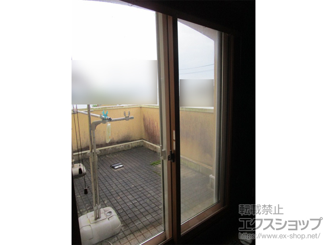 千葉県旭市のの二重窓（内窓） インプラス テラスドア 外観右吊元 施工例