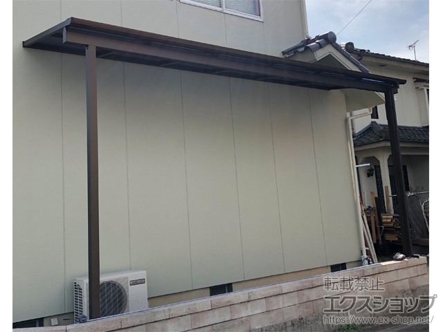 広島県竹原市ののテラス屋根 ソラリア F型 テラスタイプ 単体 積雪〜20cm対応 施工例