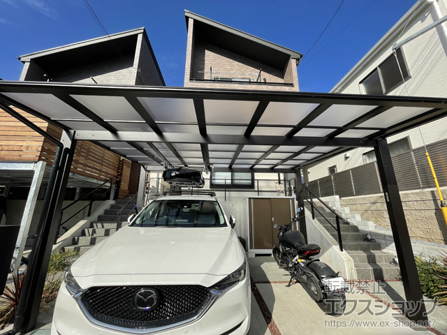 神奈川県川崎市ののカーポート エフルージュ ツイン FIRST 積雪〜20cm対応 施工例