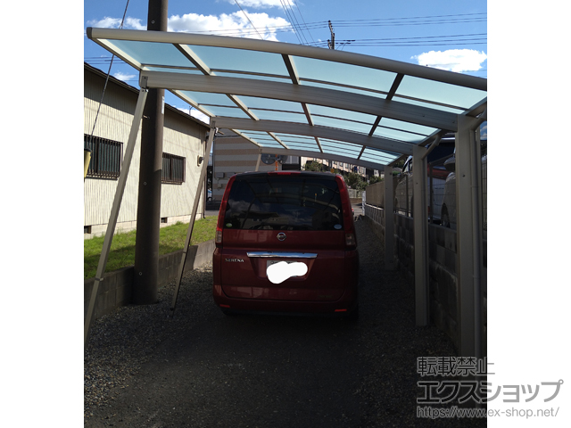 千葉県成田市ののカーポート レイナポートグラン 延長　積雪〜20cm対応+着脱式サポート 施工例