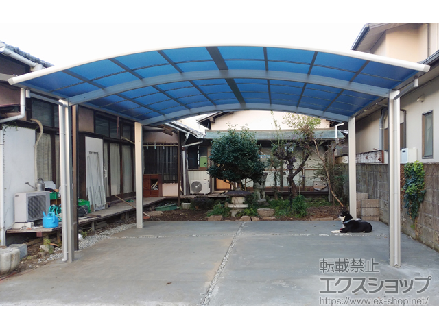 静岡県静岡市ののカーポート プレシオスポート ワイド 積雪〜20cm対応 施工例