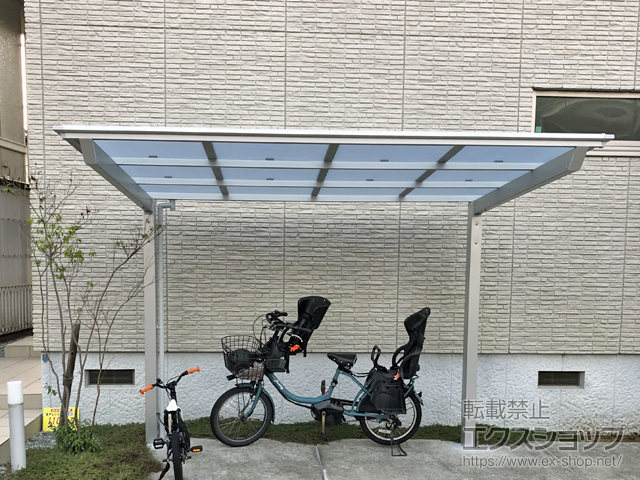 兵庫県神戸市ののサイクルポート・駐輪場 ネスカFミニ (フラットスタイル) 積雪〜20cm対応 施工例