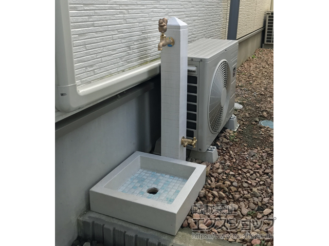 宮城県仙台市のの立水栓・ガーデンシンク 立水栓ユニット モ・エットL 施工例