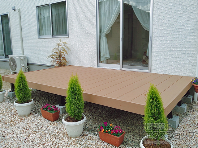 福島県いわき市ののウッドデッキ マージウッドデッキ 施工例