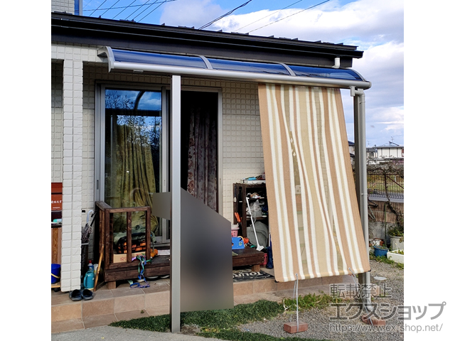福島県福島市ののテラス屋根 プレシオステラスII R型 テラスタイプ 単体 積雪〜20cm対応 施工例