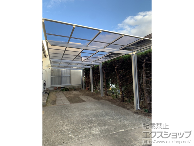 兵庫県神戸市ののカーポート ソリッドポート 縦連棟 積雪〜20cm対応 施工例