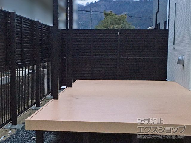 福島県石川郡石川町ののフェンス・柵 ミエーネ＋ミエッタフェンス 2段支柱 自立建て用（パネル2段） 施工例