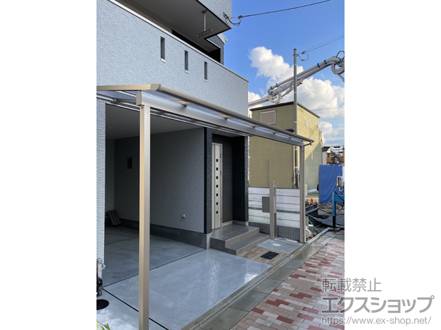 大阪府大阪市ののテラス屋根 ソラリア F型 テラスタイプ 単体 積雪〜20cm対応 施工例