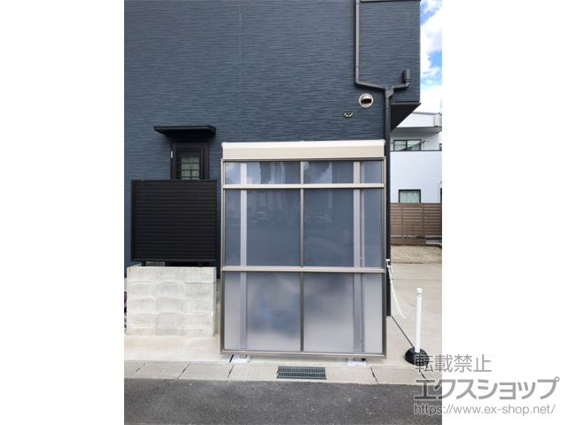 広島県広島市ののストックヤード スピーネストックヤードF型 パネルタイプ スクリーン仕様 積雪〜20cm対応 施工例