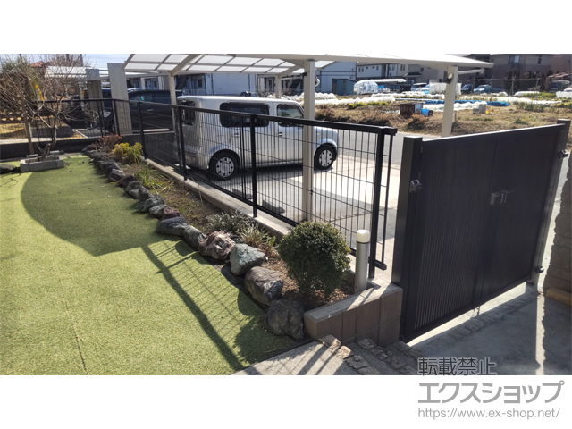 千葉県茂原市ののフェンス・柵 ニュータウンリード 1型　フリー支柱タイプ 施工例