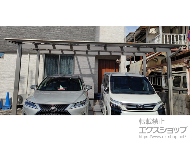 広島県広島市ののカーポート ソリッドポート ワイド 積雪〜20cm対応 施工例
