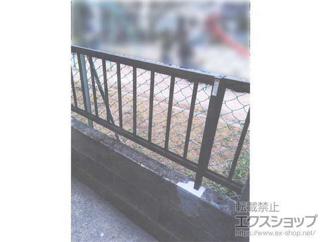 埼玉県さいたま市ののフェンス・柵 ミエッタフェンス 防犯たて格子タイプ 自由柱施工 施工例