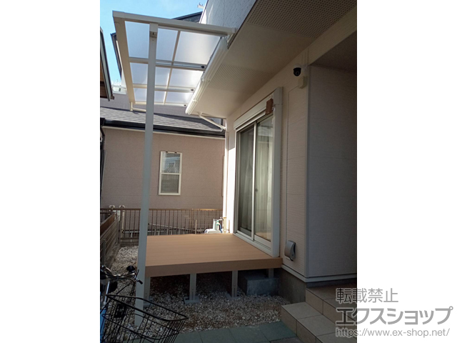 愛知県春日井市ののテラス屋根 サザンテラス (フレーム仕様) テラスタイプ 単体　積雪〜20cm対応 施工例