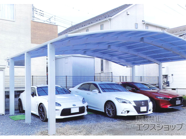 千葉県野田市ののカーポート レイナトリプルポートグラン　6本柱仕様　積雪〜20cm対応 施工例