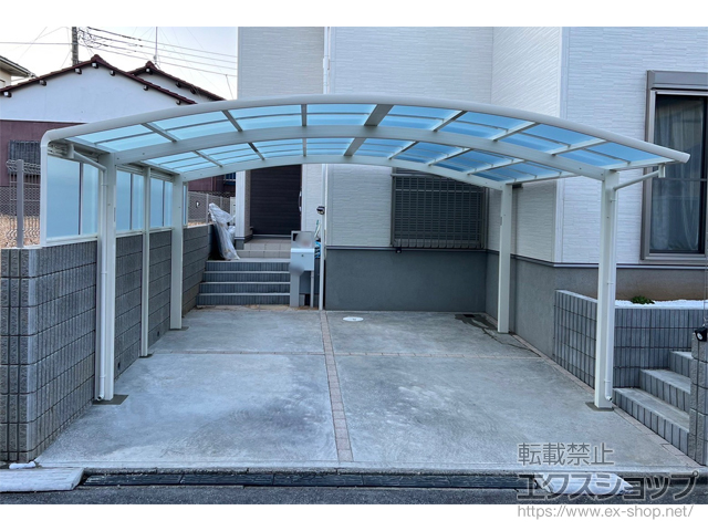 千葉県佐倉市ののカーポート レイナツインポートグラン　積雪〜20cm対応＋サイドパネル 施工例