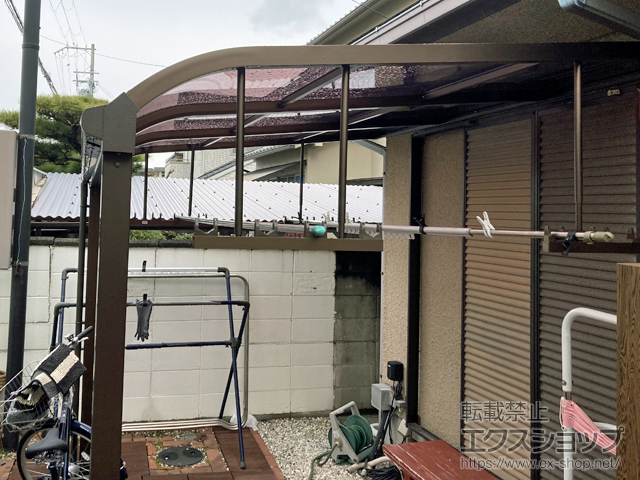 大阪府泉大津市ののバルコニー・ベランダ屋根 ソラリア R型 テラスタイプ 単体　積雪〜20cm対応 施工例