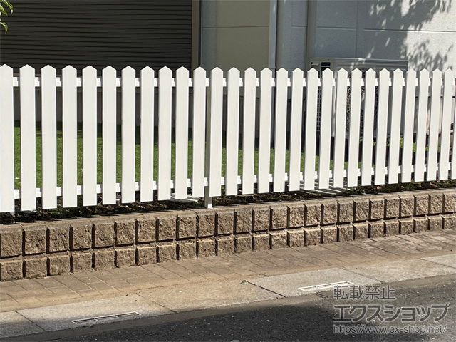 埼玉県北本市ののフェンス・柵 レスティンフェンス7型　自由柱施工 施工例