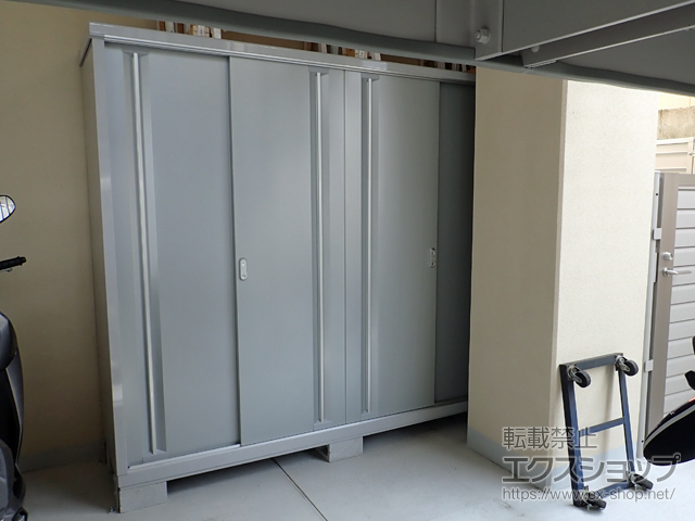 京都府京都市のの物置・屋外倉庫 シンプリー 一般型 2160×615×1903 MJX-216E-P-PS 施工例