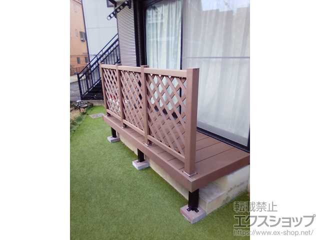神奈川県川崎市ののウッドデッキ マージウッドデッキ+ラティスデッキフェンス 施工例