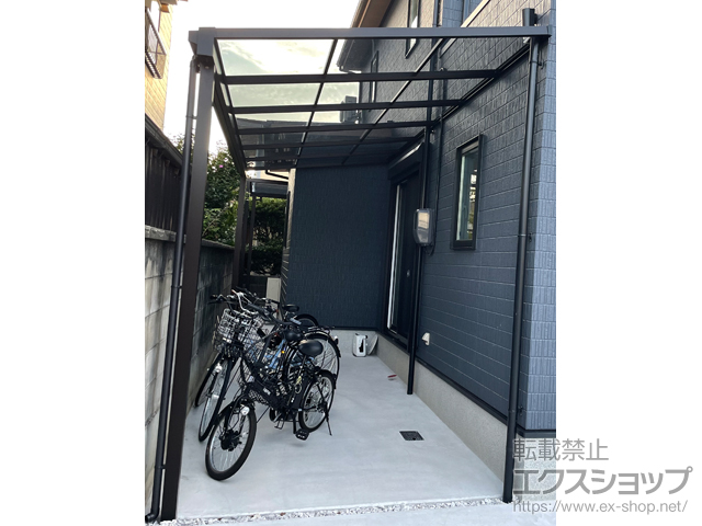 山口県萩市ののテラス屋根 ソラリア F型 テラスタイプ 単体 積雪〜20cm対応 施工例