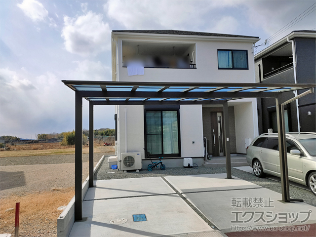 兵庫県揖保郡太子町ののカーポート ソリッドポート ワイド 積雪〜20cm対応 施工例