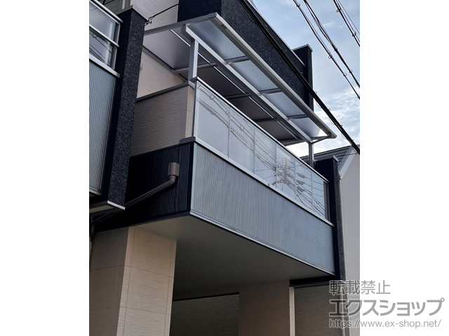兵庫県神戸市ののバルコニー・ベランダ屋根 ソラリア F型 屋根タイプ 単体 積雪〜20cm対応 施工例