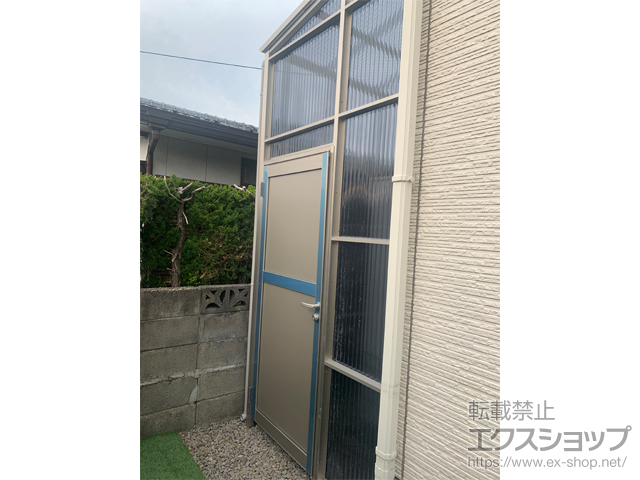 宮崎県宮崎市ののストックヤード ストックヤードII 両側ドア付きタイプ 積雪〜20cm対応＋腰パネル 施工例